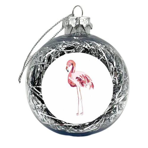 Flamingo - xmas bauble by Casey Rogers