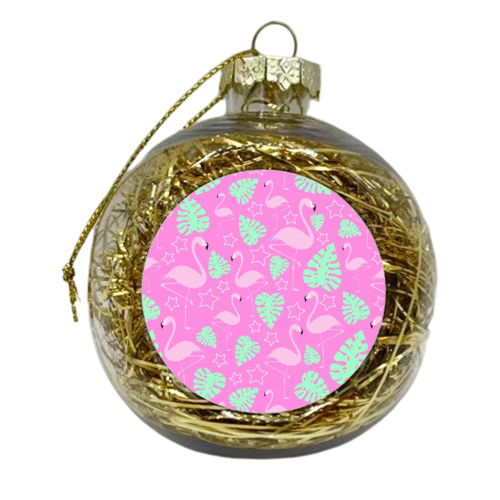 Flamingo - xmas bauble by kayleighevans