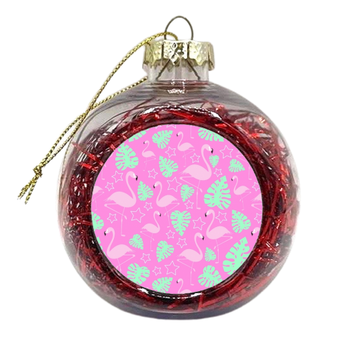 Flamingo - xmas bauble by kayleighevans