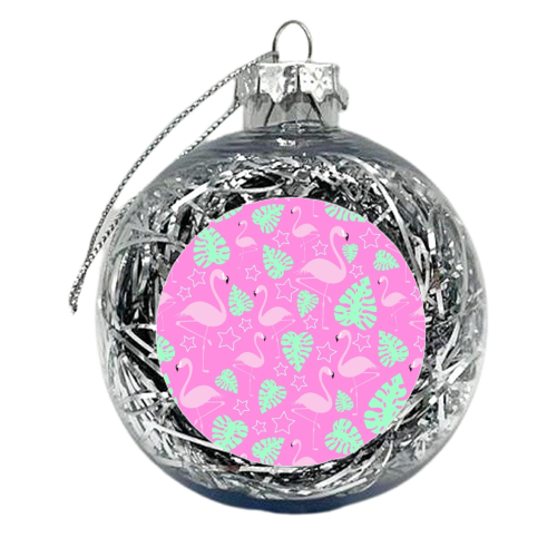 Flamingo - xmas bauble by kayleighevans
