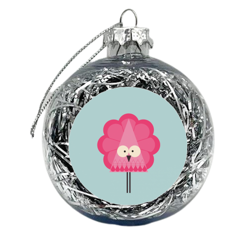 Flamingo - xmas bauble by Maria Cox