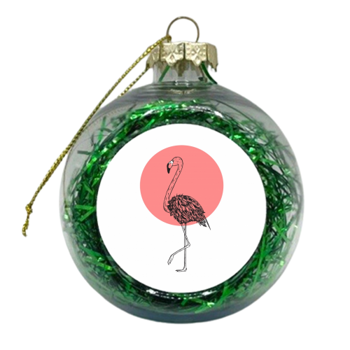 Flamingo - xmas bauble by Sarah May Strand
