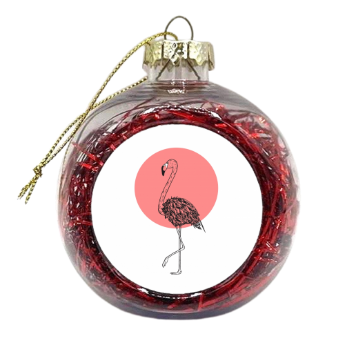 Flamingo - xmas bauble by Sarah May Strand