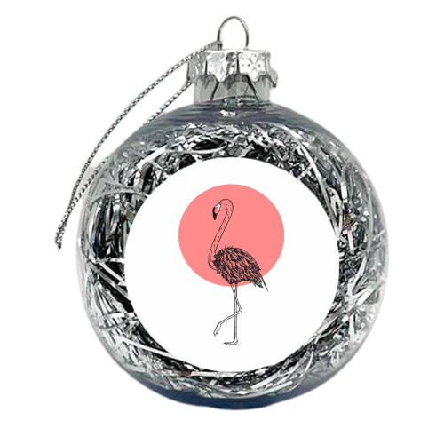 Flamingo - xmas bauble by Sarah May Strand