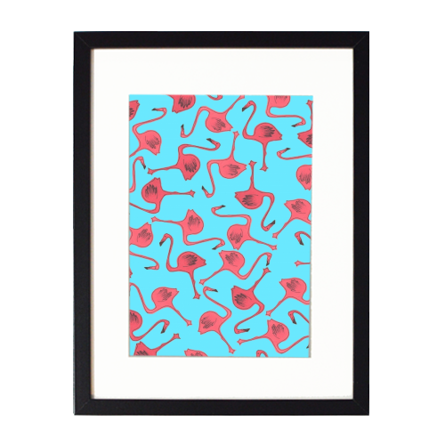 Flamingo - framed poster print by Yazmin Brooks