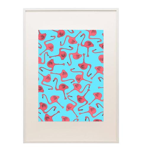 Flamingo - framed poster print by Yazmin Brooks