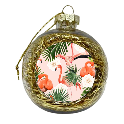 Flamingo Guava - xmas bauble by Uma Prabhakar Gokhale