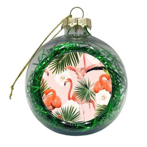 Flamingo Guava - xmas bauble by Uma Prabhakar Gokhale