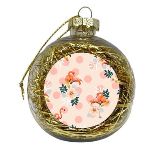 Flamingo Jazz - xmas bauble by Uma Prabhakar Gokhale
