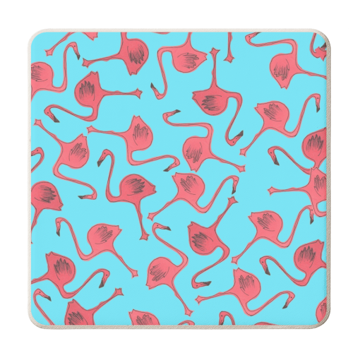 Flamingo - personalised beer coaster by Yazmin Brooks