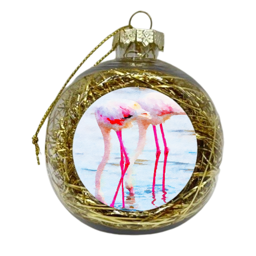 Flamingo Pink - xmas bauble by Uma Prabhakar Gokhale