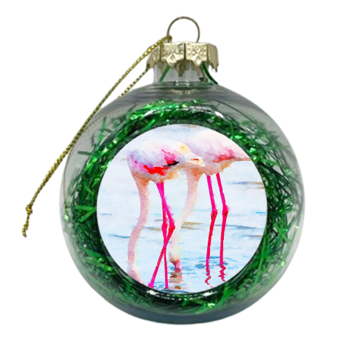Flamingo Pink - xmas bauble by Uma Prabhakar Gokhale