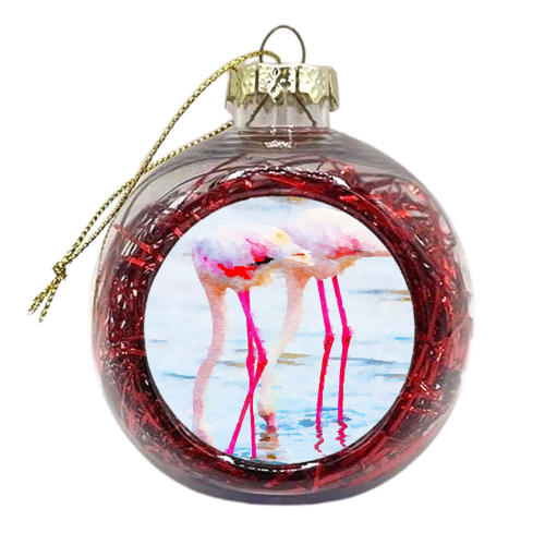 Flamingo Pink - xmas bauble by Uma Prabhakar Gokhale