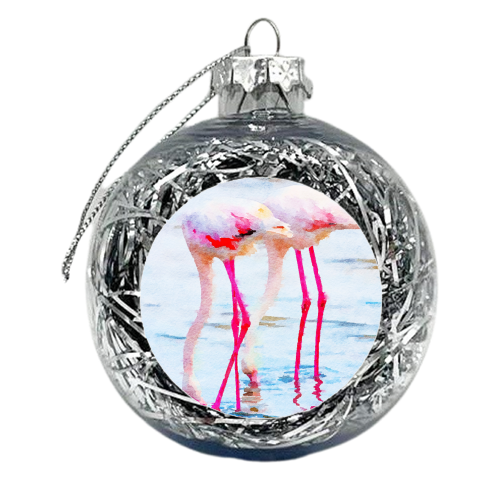 Flamingo Pink - xmas bauble by Uma Prabhakar Gokhale