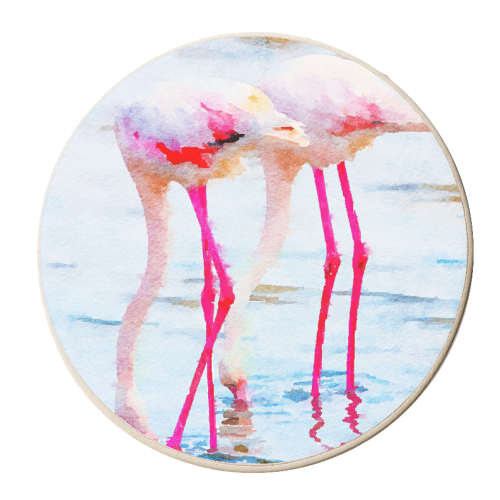 Flamingo Pink - personalised beer coaster by Uma Prabhakar Gokhale