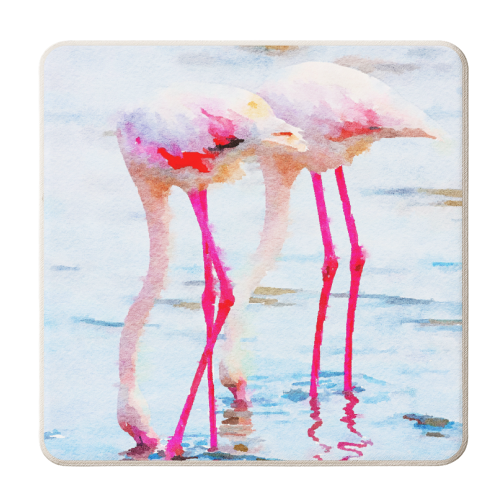 Flamingo Pink - personalised beer coaster by Uma Prabhakar Gokhale