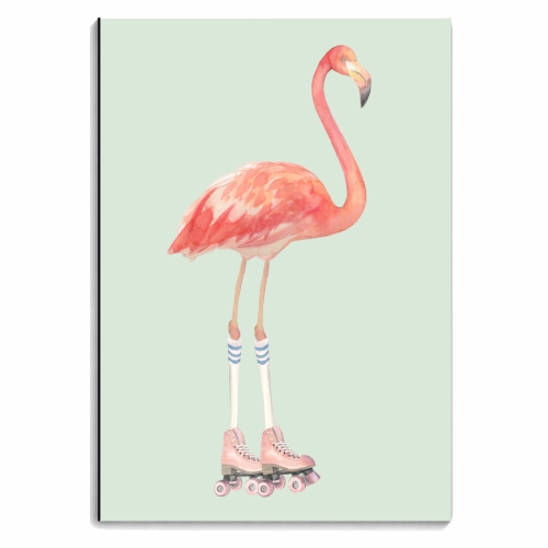 Flamingo roller skating - personalised A4, A5, A6 notebook by Beth Reed