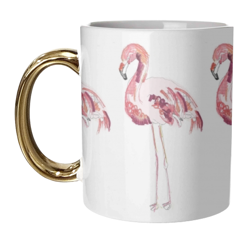 Flamingo - unique mug by Casey Rogers