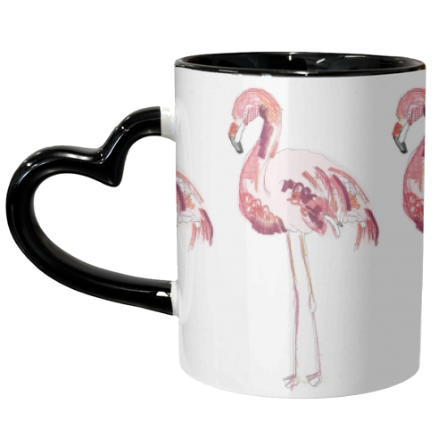 Flamingo - unique mug by Casey Rogers