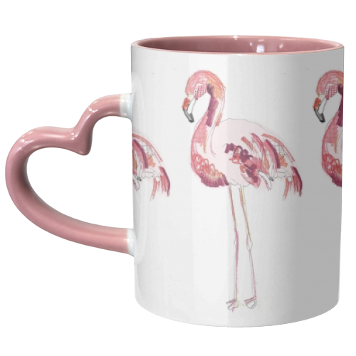 Flamingo - unique mug by Casey Rogers