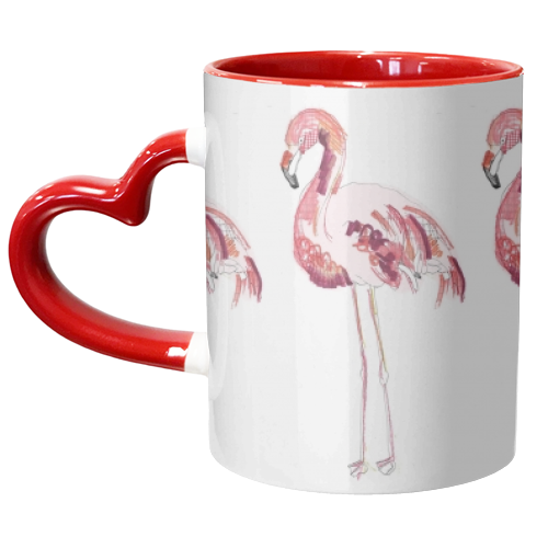 Flamingo - unique mug by Casey Rogers