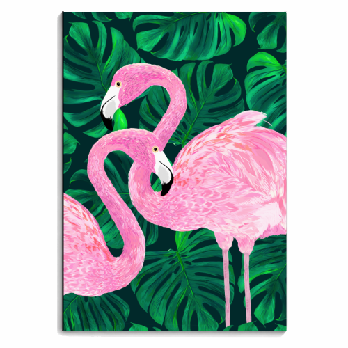 FLAMINGOES AND PALMS - personalised A4, A5, A6 notebook by PEARL & CLOVER