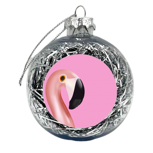 FLAMINGOod Time - xmas bauble by Lisa Wardle