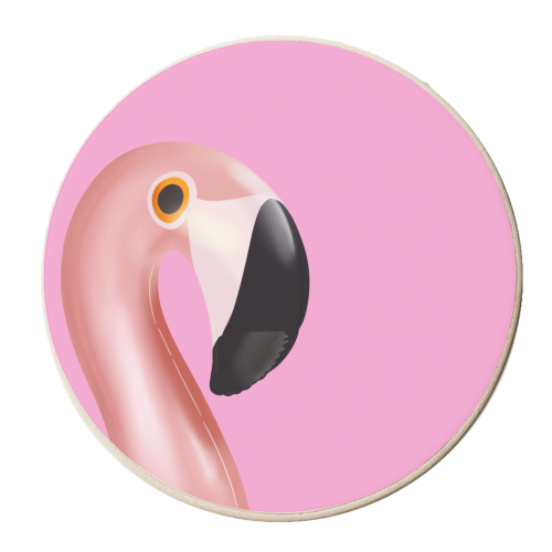 FLAMINGOod Time - personalised beer coaster by Lisa Wardle