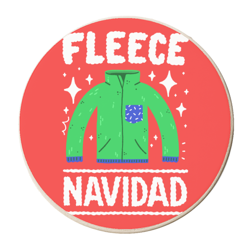 Fleece Navidad - personalised beer coaster by Matt Joyce
