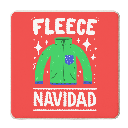 Fleece Navidad - personalised beer coaster by Matt Joyce