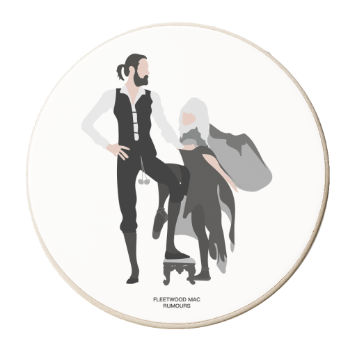 Fleetwood Mac Rumours Black And White - personalised beer coaster by Move Studio