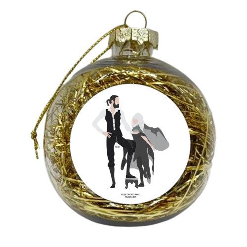Fleetwood Mac Rumours Black And White - xmas bauble by Move Studio