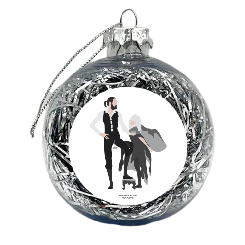 Fleetwood Mac Rumours Black And White - xmas bauble by Move Studio