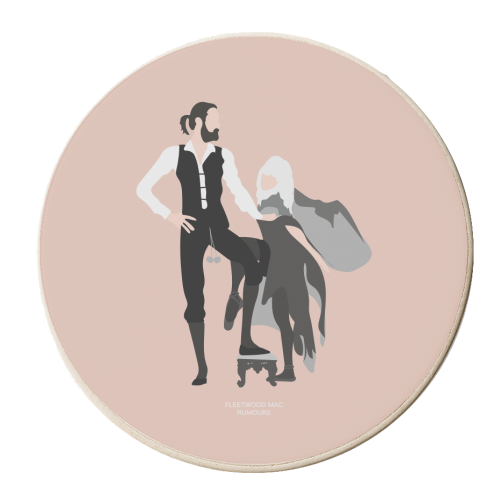 Fleetwood Mac Rumours Pink - personalised beer coaster by Move Studio