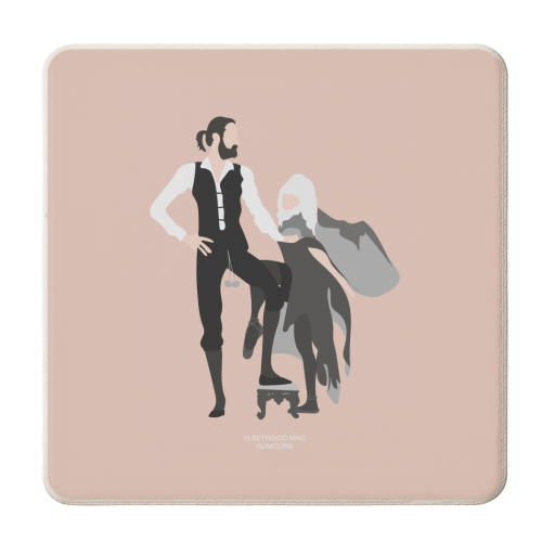 Fleetwood Mac Rumours Pink - personalised beer coaster by Move Studio