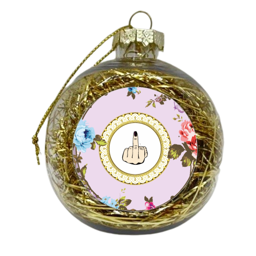 FLIP THE BIRD - xmas bauble by Wallace Elizabeth