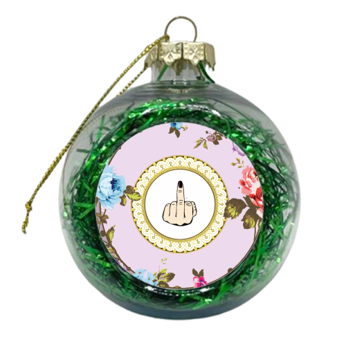 FLIP THE BIRD - xmas bauble by Wallace Elizabeth