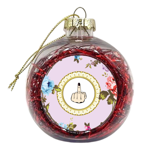 FLIP THE BIRD - xmas bauble by Wallace Elizabeth