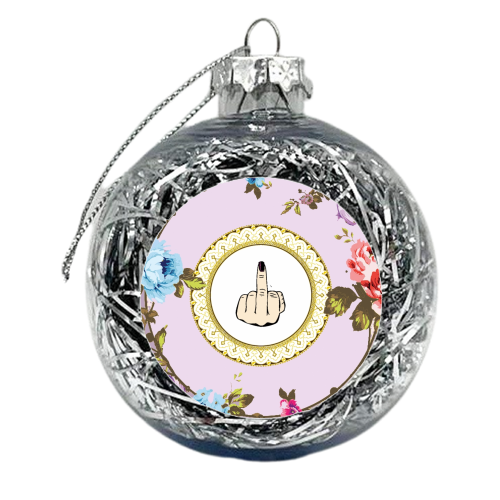 FLIP THE BIRD - xmas bauble by Wallace Elizabeth