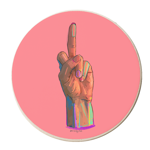 Flip the Bird - personalised beer coaster by Beverley Rae