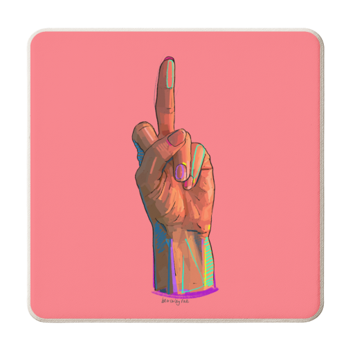 Flip the Bird - personalised beer coaster by Beverley Rae