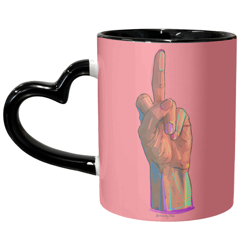 Flip the Bird - unique mug by Beverley Rae