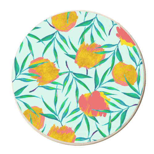 Floraison - personalised beer coaster by Uma Prabhakar Gokhale