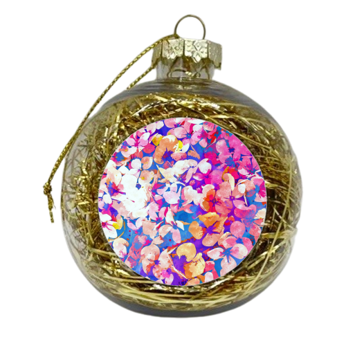 Floral Abundance - xmas bauble by Uma Prabhakar Gokhale