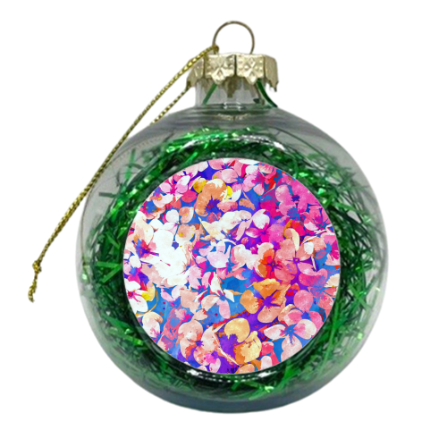 Floral Abundance - xmas bauble by Uma Prabhakar Gokhale