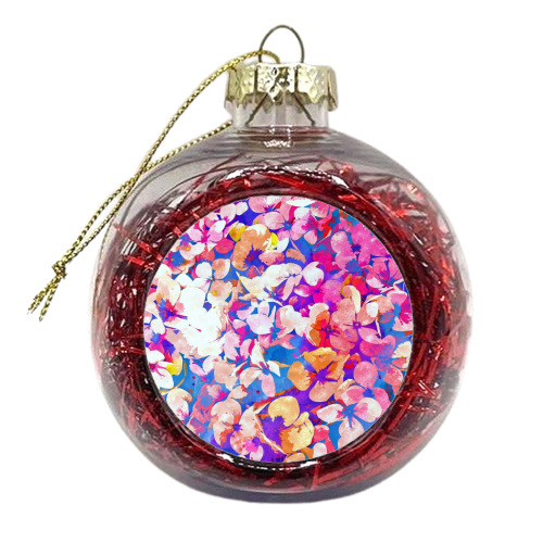 Floral Abundance - xmas bauble by Uma Prabhakar Gokhale