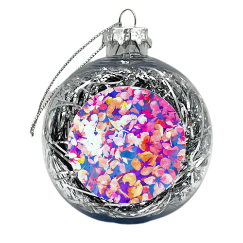 Floral Abundance - xmas bauble by Uma Prabhakar Gokhale