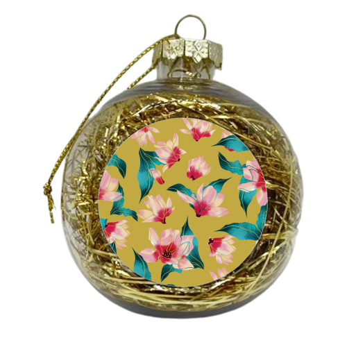 Floral Aura - xmas bauble by Uma Prabhakar Gokhale
