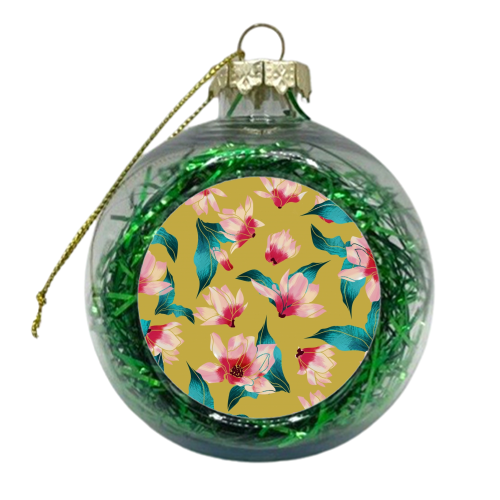 Floral Aura - xmas bauble by Uma Prabhakar Gokhale