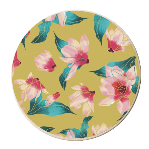 Floral Aura - personalised beer coaster by Uma Prabhakar Gokhale